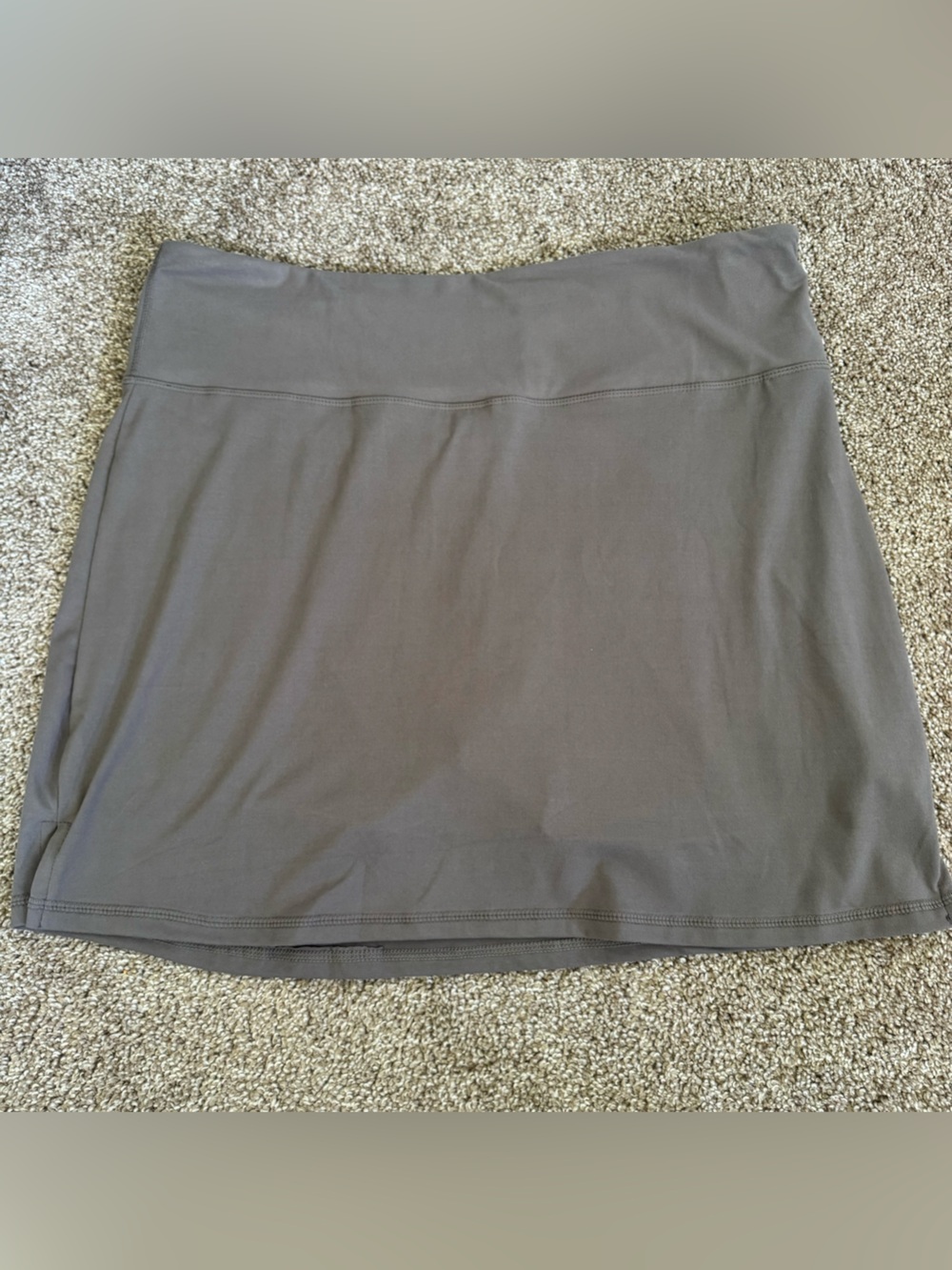 Gray Casual Pull-On Skirt